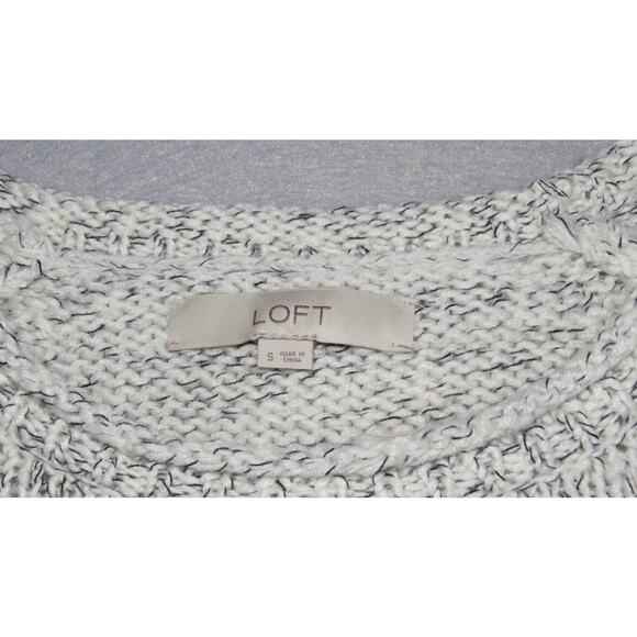 Loft Ann Taylor Cotton Wool Blend Ribbed Knit Cottagecore Sweater Women's Size S - Picture 4 of 10